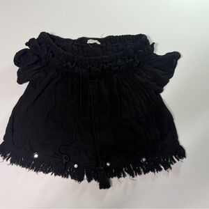 Ocean Drive Black Textured Top